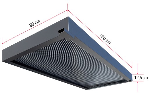 Навес над дверью BS 3D-LINE 160х90х12,5см антрацит