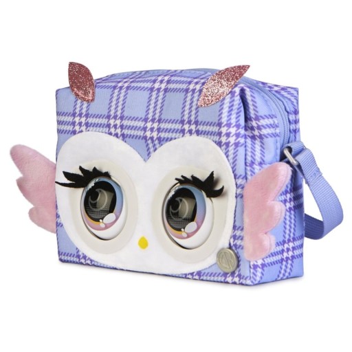Кошелек домашних животных. Интерактивная сумка Owl, фиолетовая.