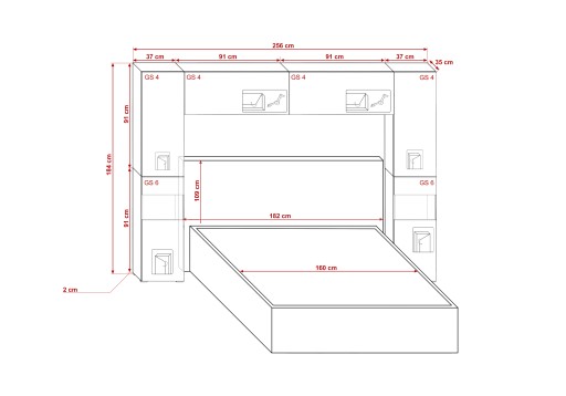 Мебель для спальни Шкафы Panama Bed 12