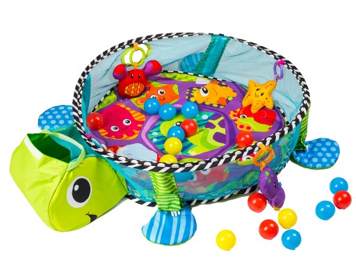 Большой развивающий коврик-черепаха, манеж, шарики ECOTOYS