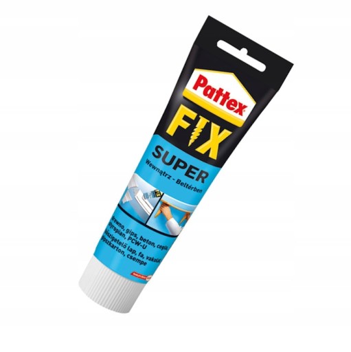 PATTEX FIX SUPER МОНТАЖНЫЙ КЛЕЙ, ВОДОНЕПРОНИЦАЕМЫЙ, 250Г
