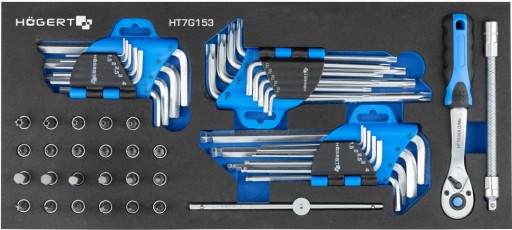 Набор шестигранных ключей Torx, длинные короткие торцевые головки, 53 шт. Картридж HT7G153