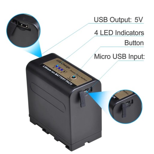 АККУМУЛЯТОР ДЛЯ SONY NP-F970 NP-F960 NP-F950 NP-F930 YONGNUO LED LAMP 7800мАч