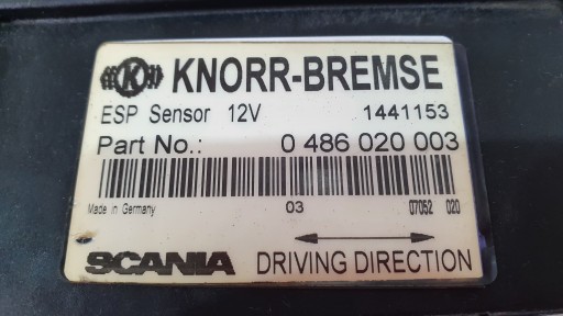 Датчик контроллера ESP Датчик Scania R 0486020003 1441153