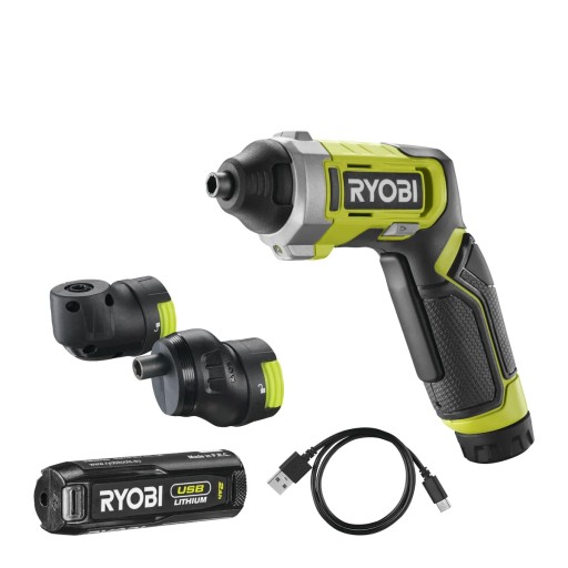 Аккумуляторная отвертка Ryobi с 2 розетками 4В 1х2Ач