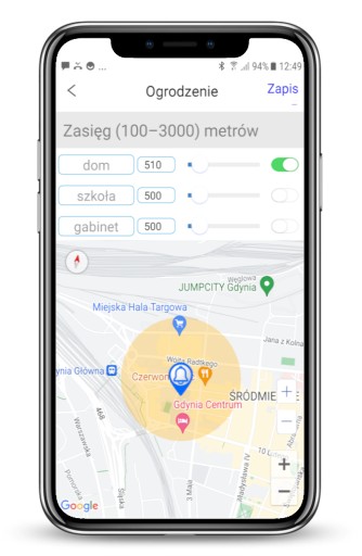SOLID GPS LOCALIZER для собак, кошек и домашних животных draVires_GPS01 Pol.Application