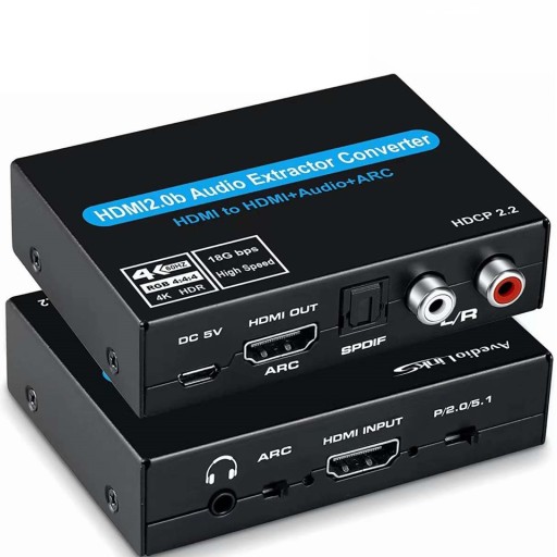 HDMI HDCP2.2 ARC Extractor для Toslink SPDIF Cinch