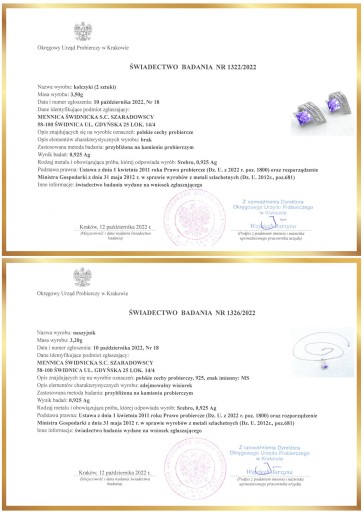 Серебряные украшения - Серебряный набор стразов Серебряный подарок на день рождения