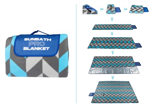 Одеяло для пикника SUN PRO 200х200см BEACH INSULATION с ручкой