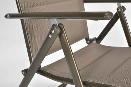 Zestaw mebli ogrodowych 6-osobowy MODENA stół i składane krzesła aluminium