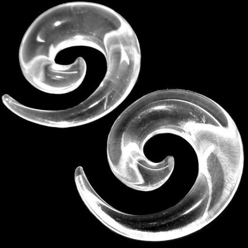 Spirala Rozpychacz Przezroczysty Taper do Ucha Bezbarwny 10mm