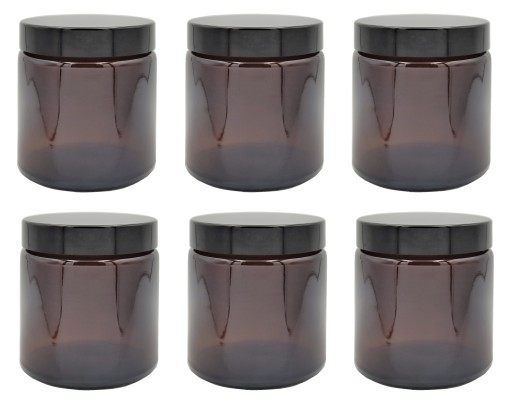 Słoik brązowy szklany ciemne szkło 120ml 6szt.