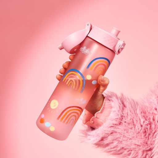 Бутылка для воды Розовая бутылочка для девочек Rainbow Rainbow ION8 0,5 л