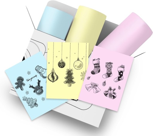 Kolorowy Papier Rolki do mini Drukarki Termicznej DRUKUŚ i Aparatu 3szt.