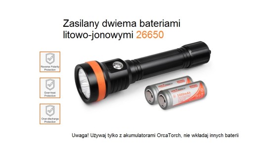 Фонарик Orca Torch D850