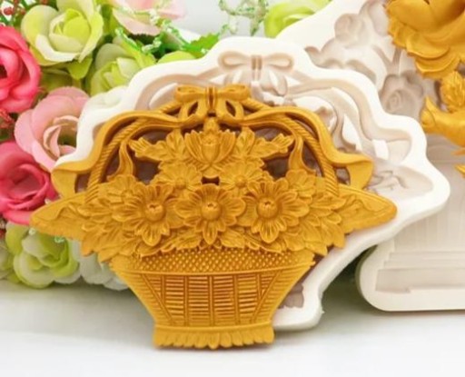 Силиконовая форма Корзина цветов цветы в корзине Flower A03005