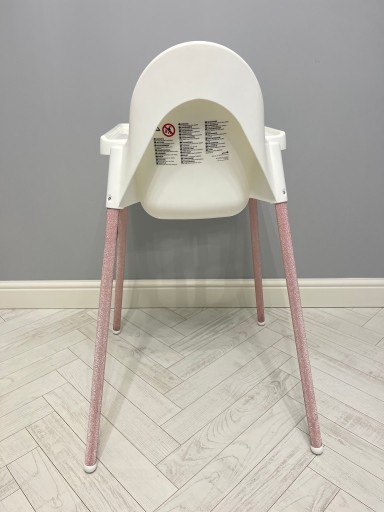 Стульчик IKEA ANTILOP Pink Glitter + ПОДНОС