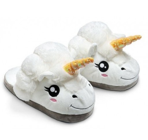 ДОМАШНЯЯ ОБУВЬ ДЕТСКИЕ ТАПОЧКИ UNICORN, БЕЛЫЕ
