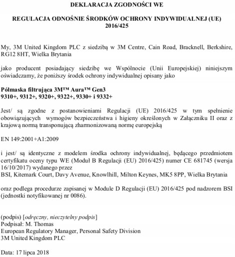 2 ОРИГИНАЛЬНЫЕ МНОГОРАЗОВЫЕ МАСКИ 3M UK 99% FFP3