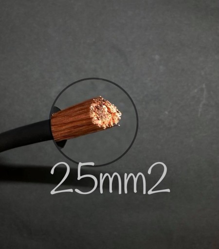 Przewód masowy, kabel, łącznik 25mm2 100 cm
