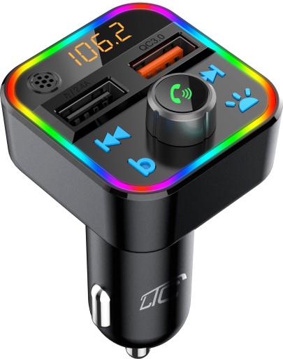 FM-ПЕРЕДАТЧИК BLUETOOTH-ПЛЕЕР С МИКРОФОНОМ QC БЫСТРОЕ ЗАРЯДНОЕ УСТРОЙСТВО USB