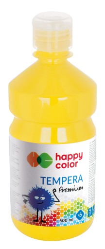 Краска темпера HAPPY COLOR для плакатов 500мл желтая