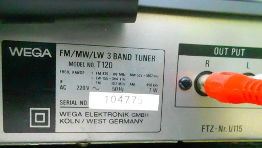 WEGA Tuner T120, Progra Timer Ti50, Усилитель V120