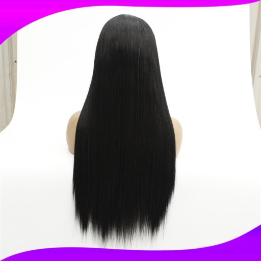 Парик LACE FRONT, черный, 40/55/80см + шапочка БЕСПЛАТНО