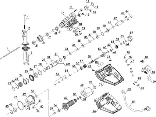 Переключатель ударной дрели EINHELL TH-RH TC-RH 800 E