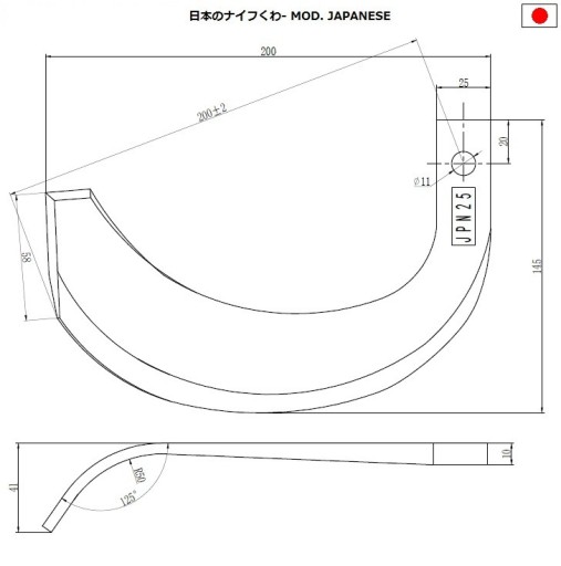 Ножи Румпельный нож Kubota Iseki Yanmar 34 шт.