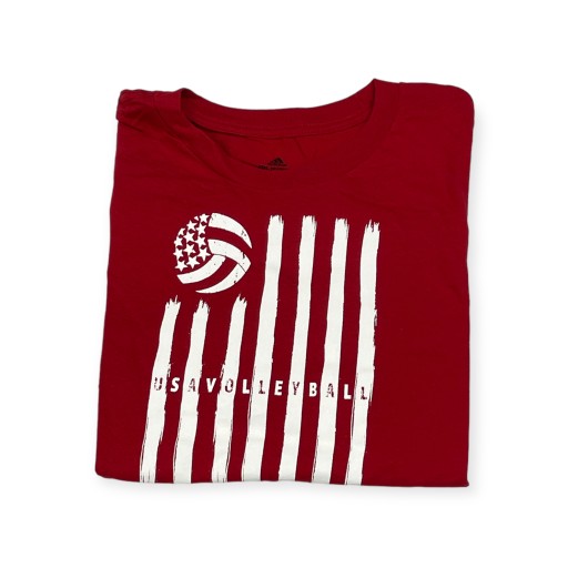 Мужская красная футболка ADIDAS USA VOLLEYBALL M