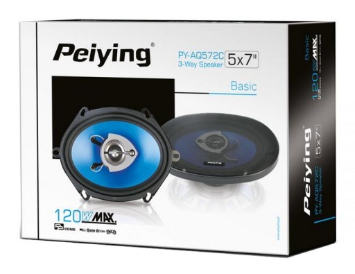 3-полосные динамики Peiying 5x7 дюймов, 120 Вт