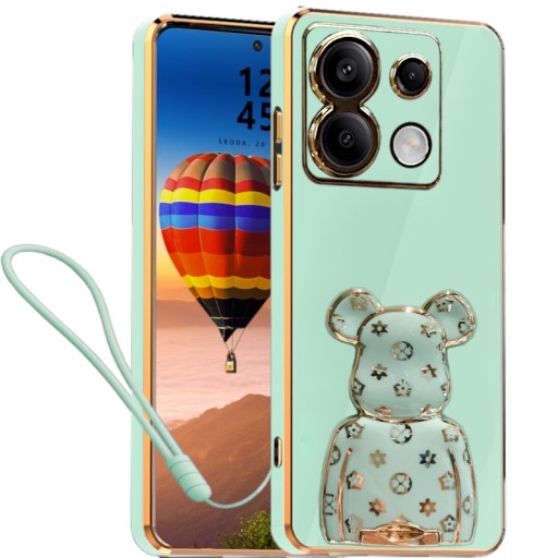 ЗАЩИТНЫЙ ЗАДНИЙ КЕЙС ДЛЯ REDMI ПРИМЕЧАНИЕ 13 5G ЦВЕТНОЙ МЕДВЕДЬ + СТЕКЛО