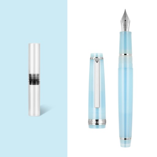 Небесно-голубая перьевая ручка Jinhao 82 Fresh Color, акриловый корпус с серебряным зажимом