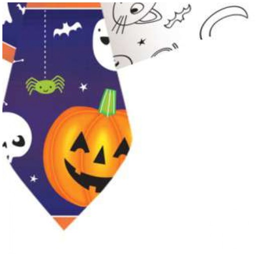 бумажная скатерть HALLOWEEN мультяшные черепа тыквы