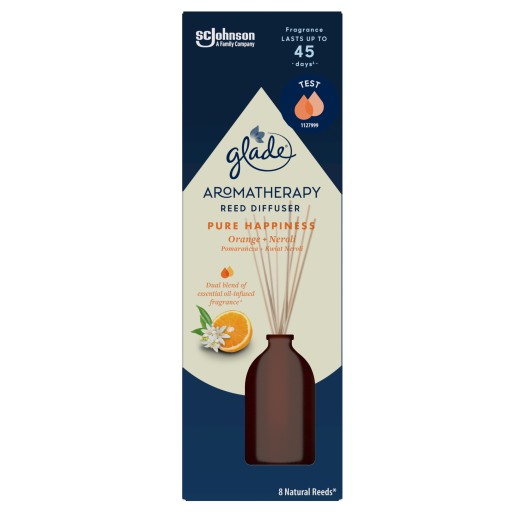 АРОМАТИЧЕСКИЕ ПАЛОЧКИ GLADE PURE HAPPINESS 80 МЛ МАСЛА АПЕЛЬСИНА И НЕРОЛИ