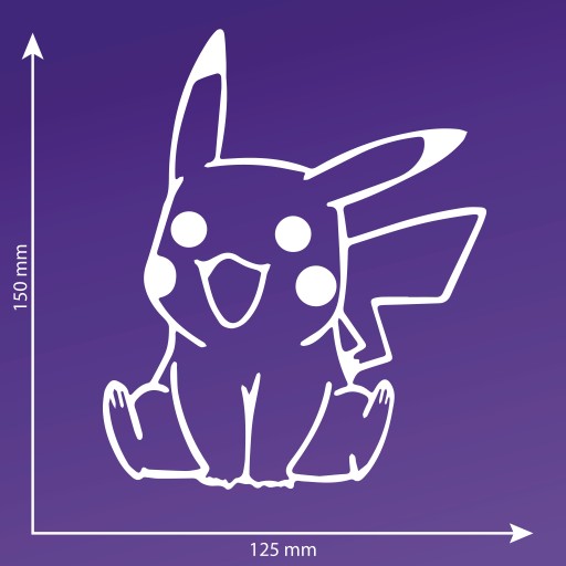 Наклейка PIKACHU на лобовое стекло автомобиля, водонепроницаемая