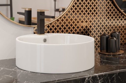 RAIN GAUGE Black GOLD Смеситель для ванны, для умывальника