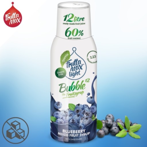 FruttaMax LIGHT SYROP KONCENTRAT DO NAPOI GAZOWANYCH SMAK BORÓWKA NA 12l