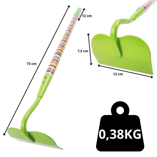Мотыка - садовый инструмент детский - металл, радужная ручка, 72 см.