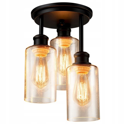 ELEGANCKA Lampa sufitowa wisząca - 3 klosze E27