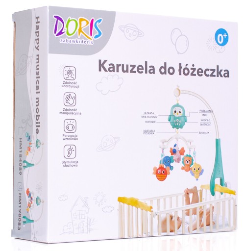 КАРУСЕЛЬ ДЛЯ кроватки, музыкальная шкатулка + ДИСТАНЦИОННОЕ УПРАВЛЕНИЕ