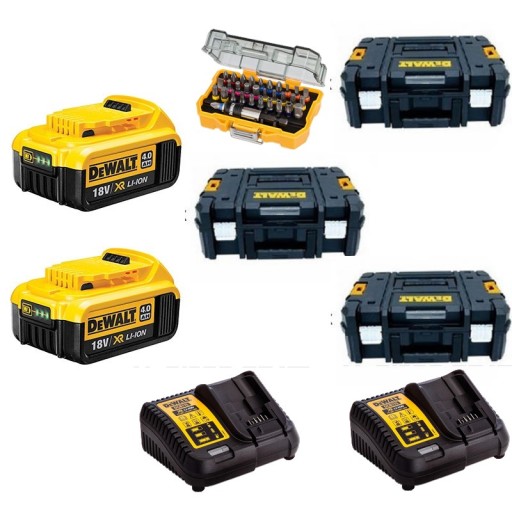 БЕСЩЕТОЧНЫЙ КОМБО-НАБОР DEWALT 3 ШТ. 18 В 2xAKU
