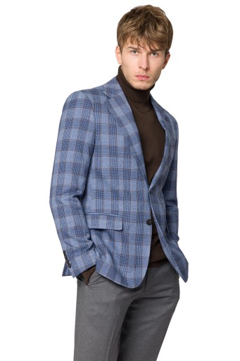 Синяя куртка в клетку Steveley Lancerto 66