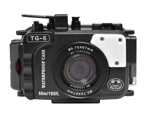Водонепроницаемый подводный бокс SeaFrogs для Olympus TG-6 60 м, черный