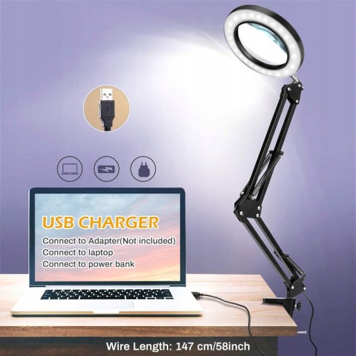 Lampa elektroniczna powiększająca LED lupa