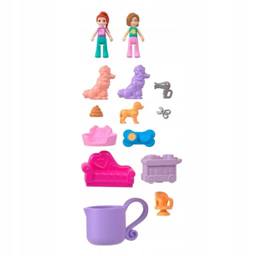 MATTEL POLLY КАРМАННЫЙ НАБОР КОМПАКТНАЯ СУМКА ДЛЯ СОБАКИ POLLY ПАРИКМАХЕР ГРУМЕР