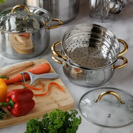 Индукционная пароварка STEAMER POT 2,9 л Faro GOLD Konighoffer