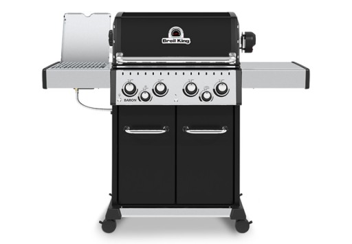 ГАЗОВЫЙ ГРИЛЬ BROIL KING BARON 490 IR ЧЕРНЫЙ СЕРЕБРЯНЫЙ 4 ВЕРТОВЫЕ ГОРЕЛКИ БЕСПЛАТНО
