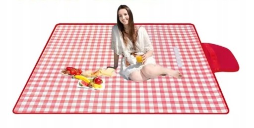 Коврик для пикника BLANKET водонепроницаемый 200x200см с утеплителем BEACH с ручкой